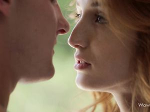 Smoking Hot Redhead Sucks His Dick Outdoors