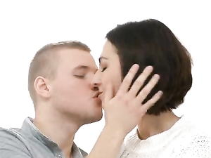 Short Haired Redhead Teen Riding A Long Shaft