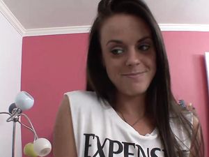 Strap On Fucking In A Lesbian Threesome With Brunettes